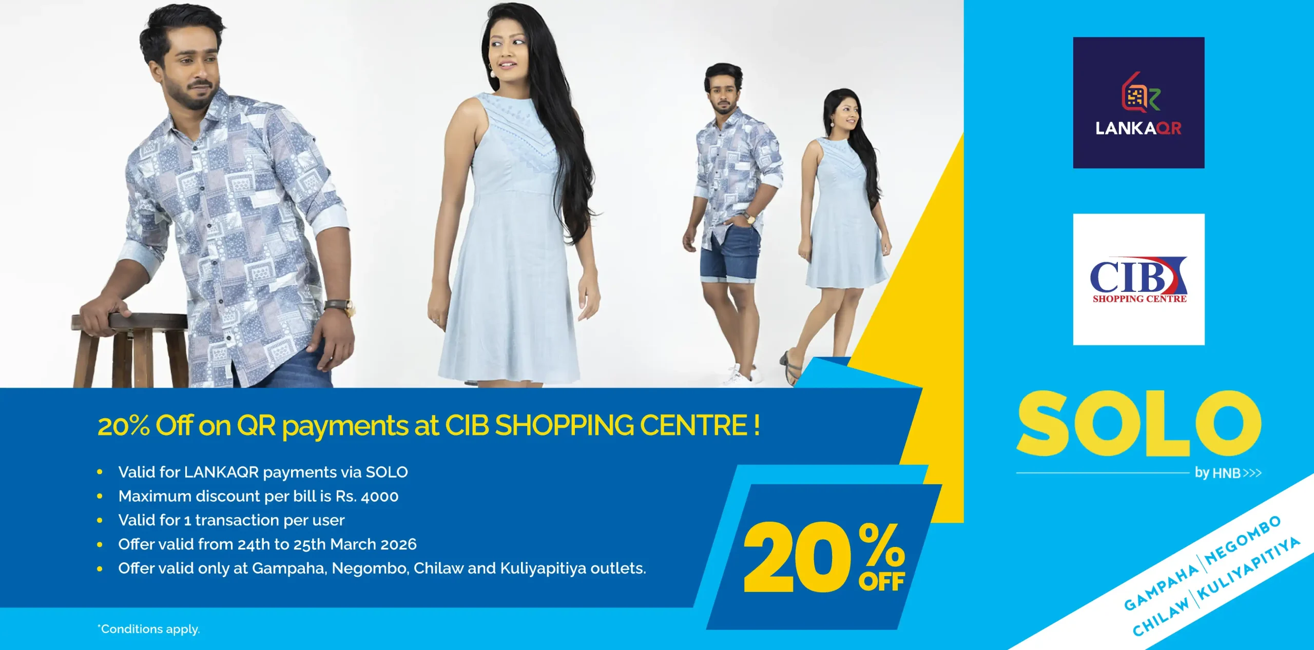 HNB Solo Offer - Gampaha, Negombo, Chilaw, Kuliyapitiya